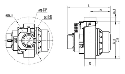 1200W Drive Motor Assembly, PMDC Brushless Motor TF110BH1-JY120X.32