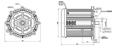 23000W Traction Motor, PMDC Brushless Motor TR260BXF
