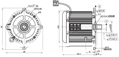 13000W Traction Motor, PMDC Brushless Motor TR210DXF