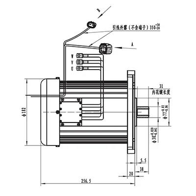 7000W Traction Motor, PMDC Brushless Motor TR155B